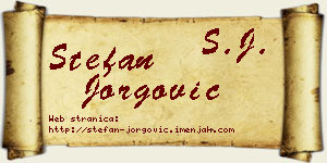 Stefan Jorgović vizit kartica